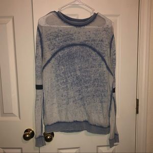 Forever 21 Blue Sheer Longsleeve Shirt